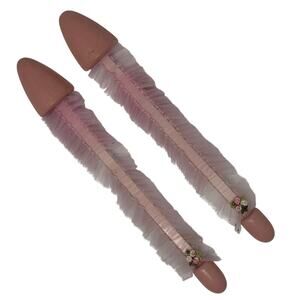 Vintage 1950s Pink Shoe Stretchers Keepers Floral Nylon Insert